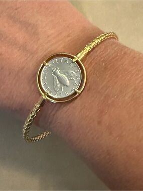 Italian Bee Lira Cuff Bracelet